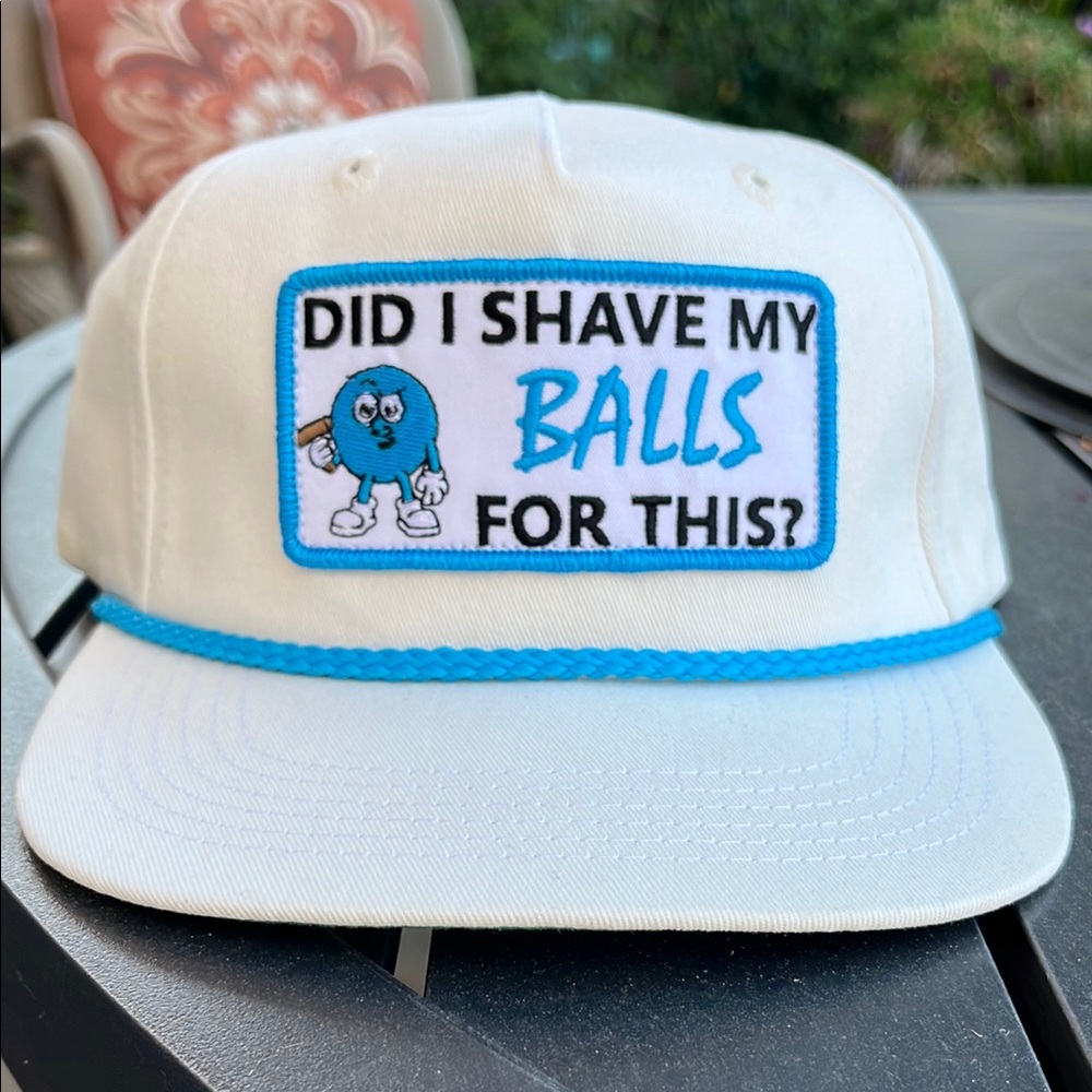 Did I shave my balls for this golf hat with Blue Embroidered Patch